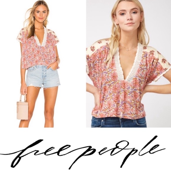 Free People Women's Print Crop Top - Picture 4 of 4